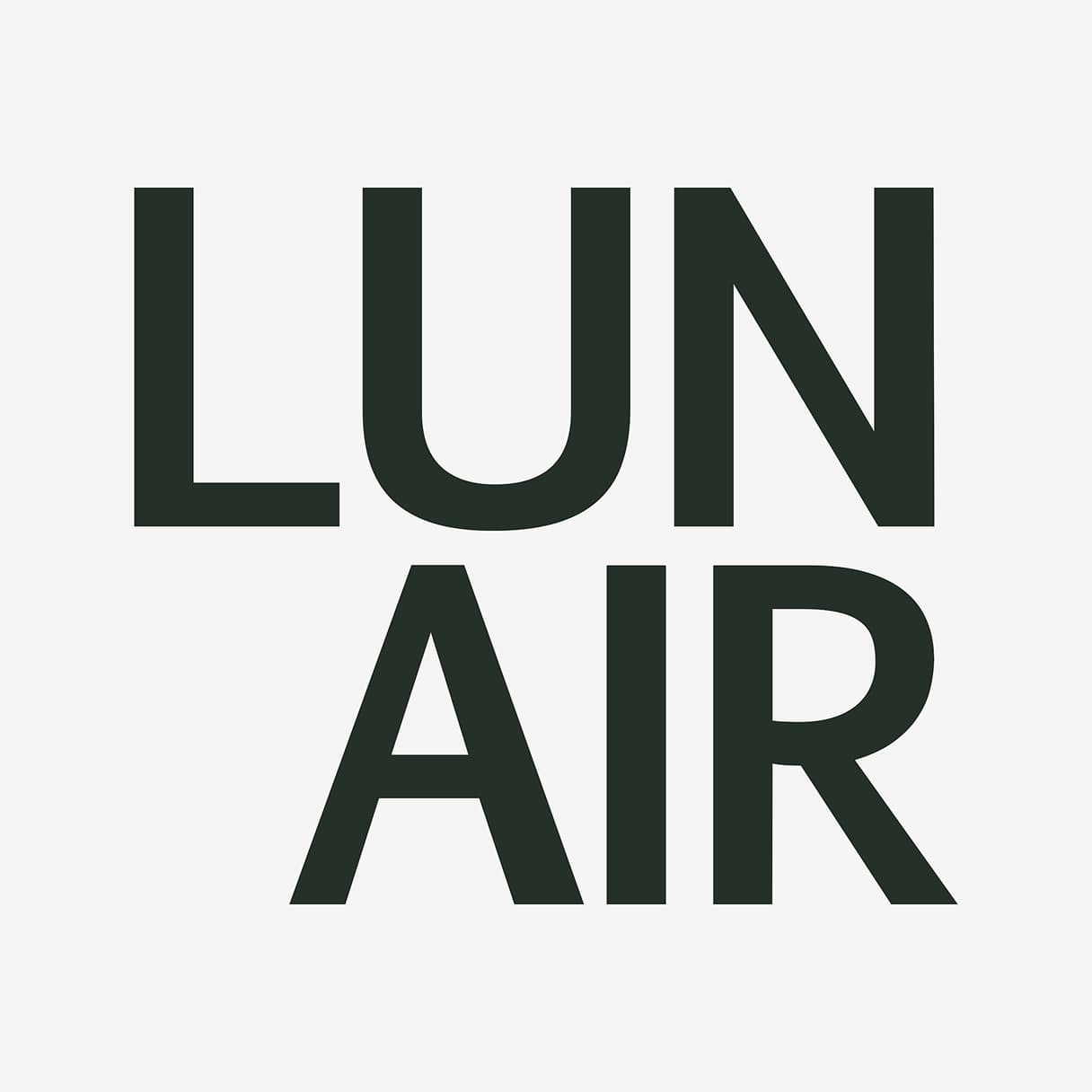Lunair typographic composition.
